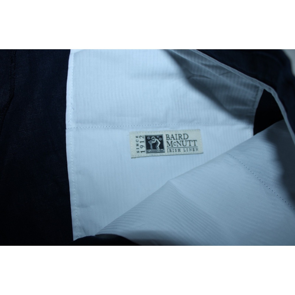 NWT Suitsupply Men's Size IT 40/38 Waist Navy Blue Linen Bennington Pleat Shorts - Picture 7 of 11